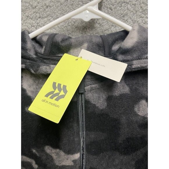 Boy’s All in Motion GREY CAMO 1/4 Zip Hoodie Sweatshirt Fleece Medium New - Picture 4 of 8